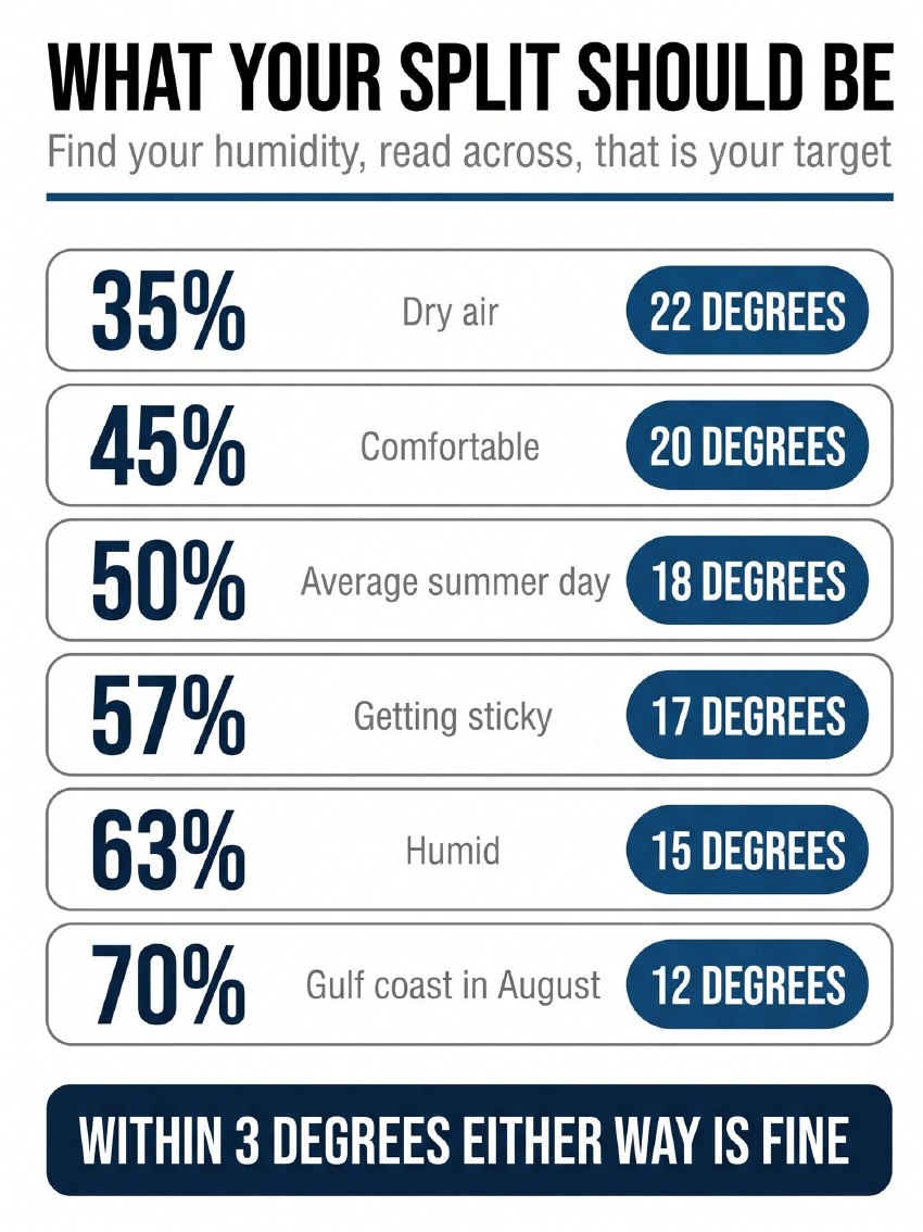 Interior page: the target temperature split by humidity